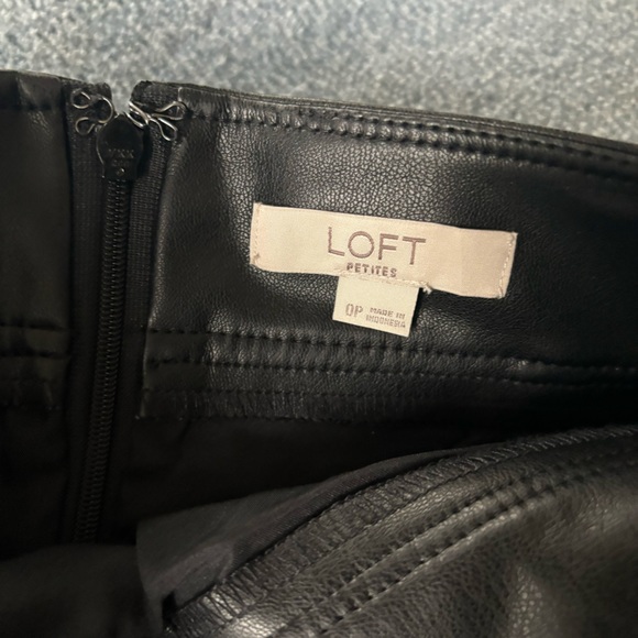 Loft Faux Leather Wrap Skirt - Picture 3 of 4